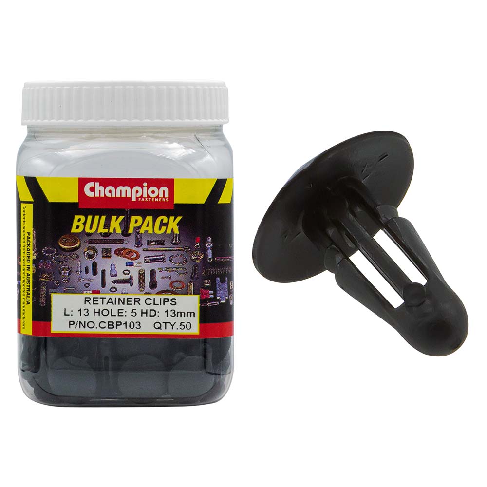 14x Trim Clips – 6.5mm Black Universal Retainer Clips (Type 110A) For Ford, Opel, VW