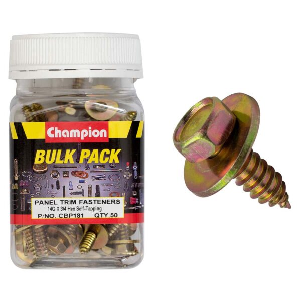 6.3 x 19mm SELF TAPP SCREWS SEMS HEX IND FLAT WASHERS