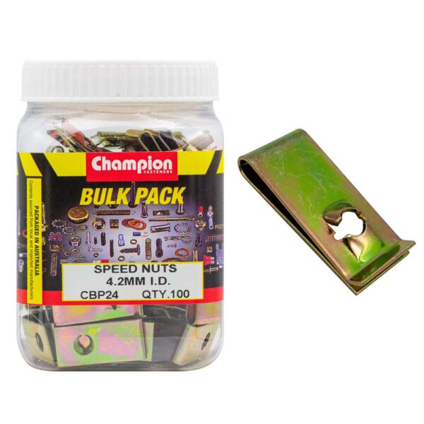 SPEED NUTS CAPTIVE 'U' TYPE 4.2mm I.D