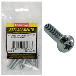 MACHINE SCREWS-BUTTON HEAD-TORX (TX)-M8 x 30mm-Z/P