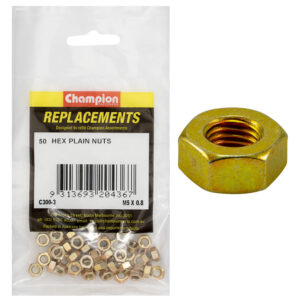 HEX PLAIN NUTS-HIGH TENSILE-M5 x 0.8mm-CLASS 8