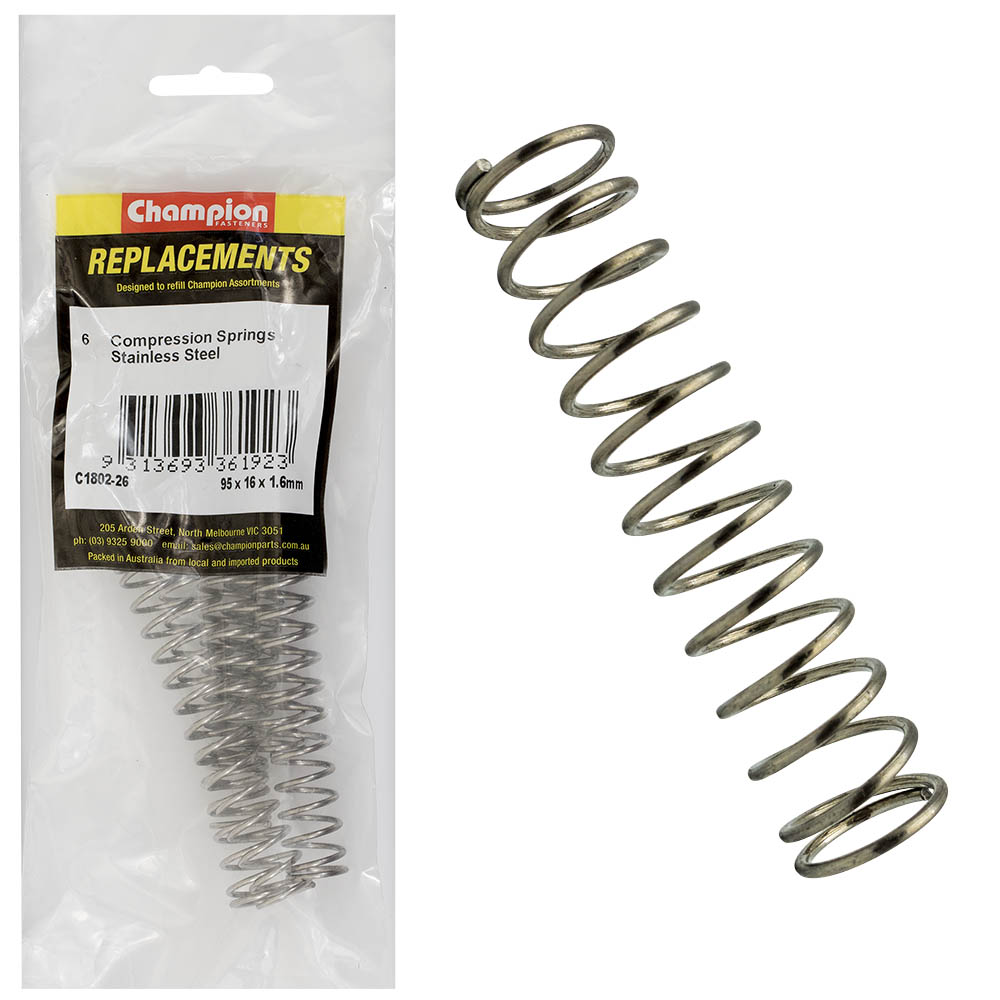 10 Pcs Small Compression Springs – 1 Inch (25mm) Long X 1/2 Inch (12mm) OD, Unbranded