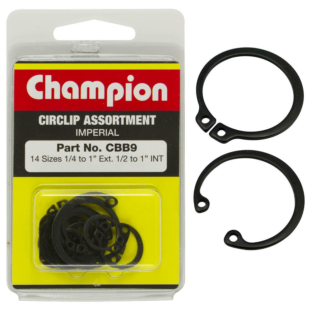Champion Blister Assortment Internal/External Circlips - CBB9