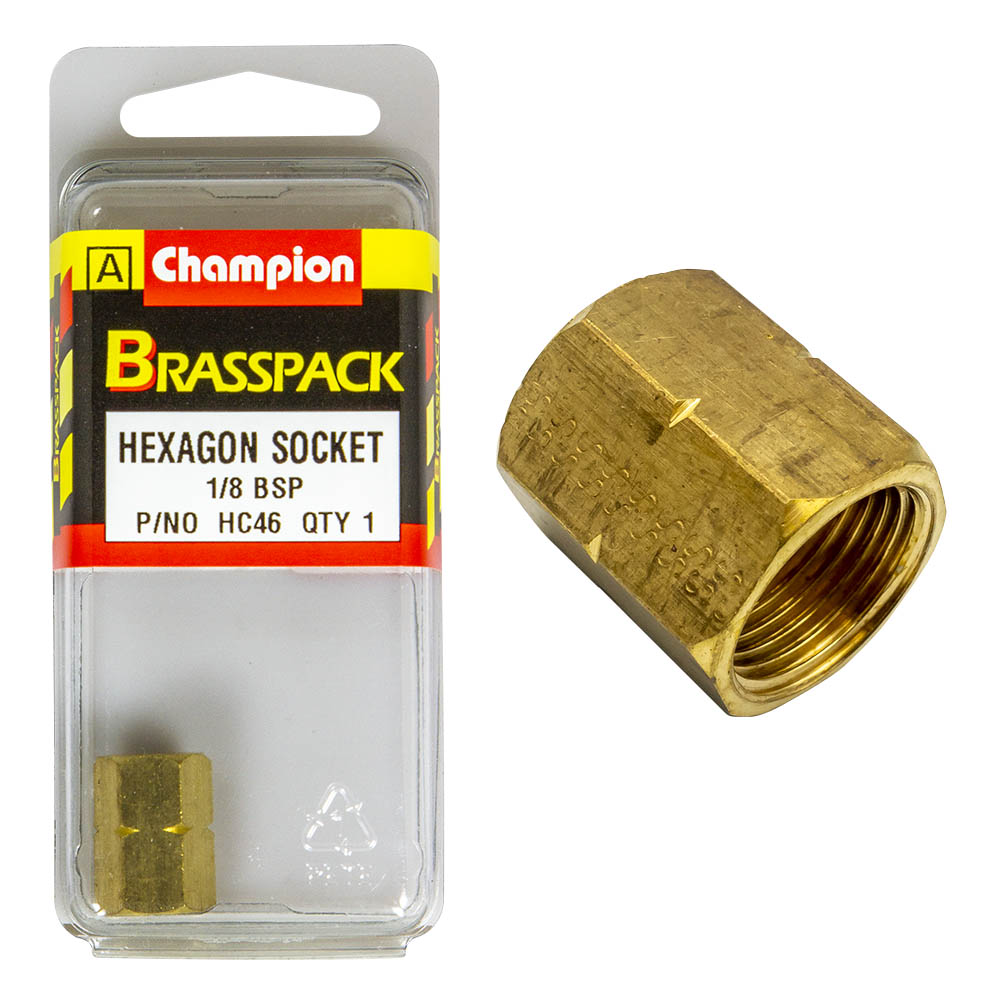 Champion Brass Male/Female Hex Adaptors Assortment 8 Sizes: 1/4