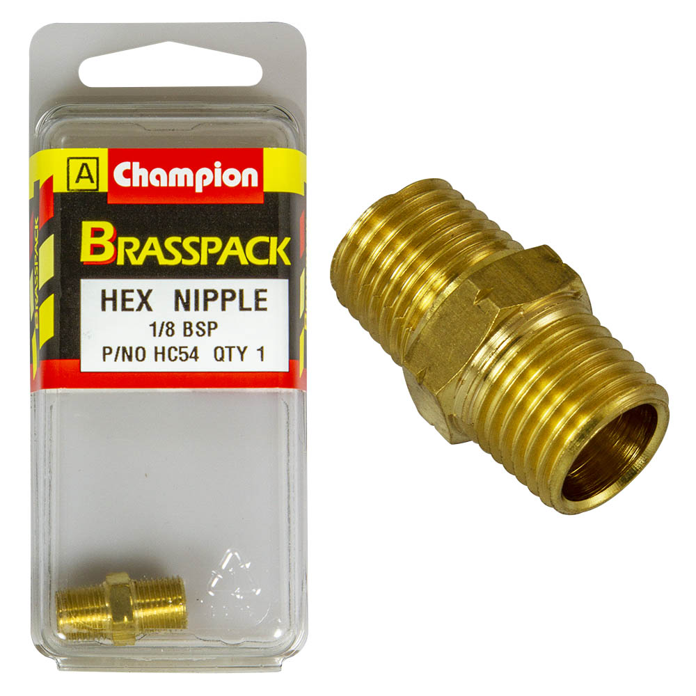 Champion Brass Pack Hex Taper Plug HC51, 1/4