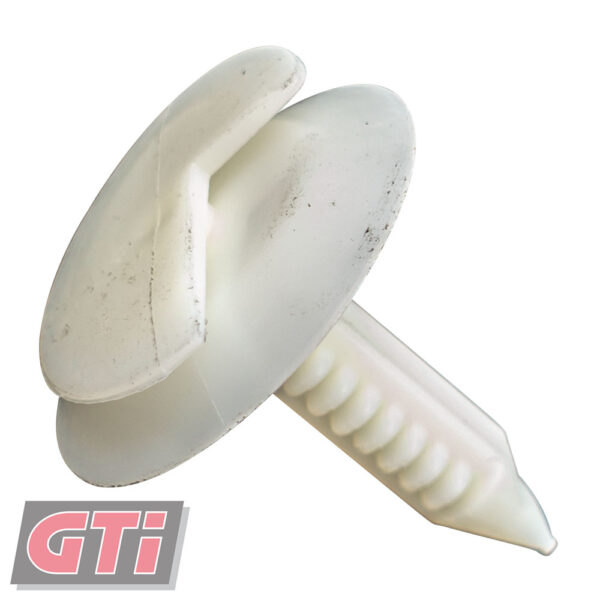 TRIM CLIPS-COL: White-HEAD: 24x30mm-HOLE: 6mm