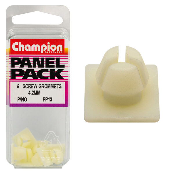 SCREW GROMMETS-COL:WHITE-SCREW SIZE 4.2mm-HOLE:8.3 x 8.3mm