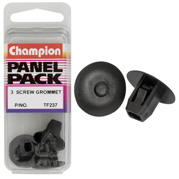 SCREW GROMMETS-COL: BLACK-LEN: 12mm-HOLE: 9mm-HEAD: 20mm