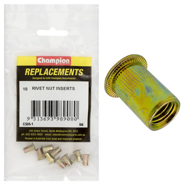 Nylon Inserto Esagonale Blockggio Dadi,10pz - M2 X 0.4mm