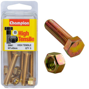 HEX SET SCREW HIGH TENSILE M7 x 40mm GRADE 8.8