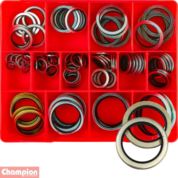 Metric Bonded Sealing (Dowty) Washers Assortment