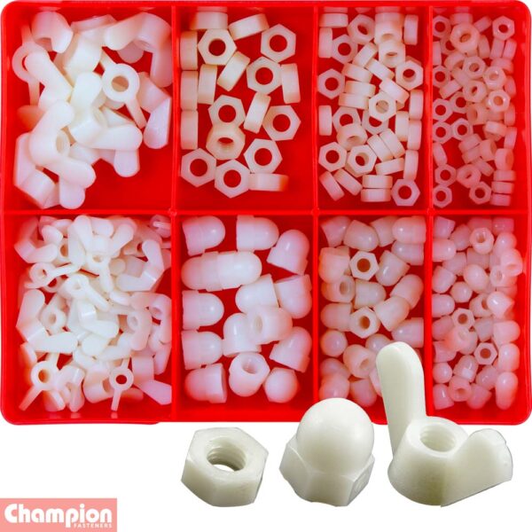 Nylon Wing, Dome & Hex Nuts Assortment
