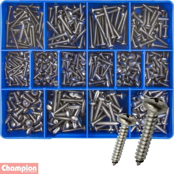 S/Steel Pan Head Self-Tapping Screw Assortment