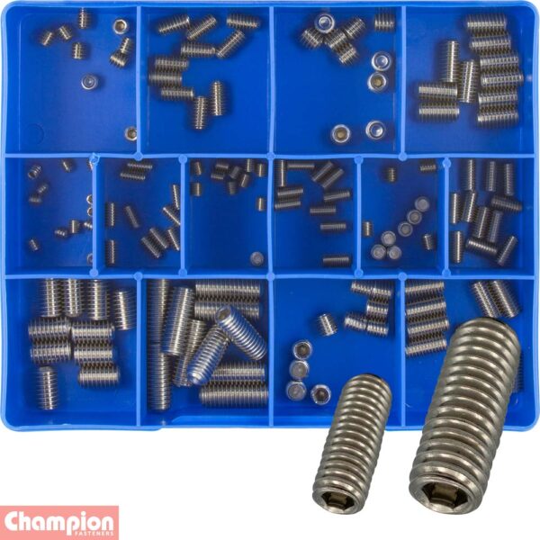 S/Steel Metric and Imperial BSW Grub Screws Assortment