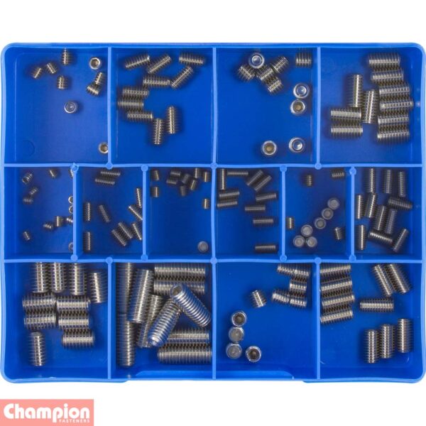 S/Steel Metric and Imperial BSW Grub Screws Assortment - Image 2
