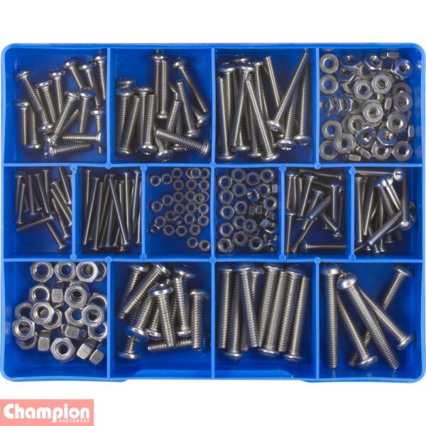 S/Steel Imperial BSW Machine Screws & Nuts Assortment - Image 2
