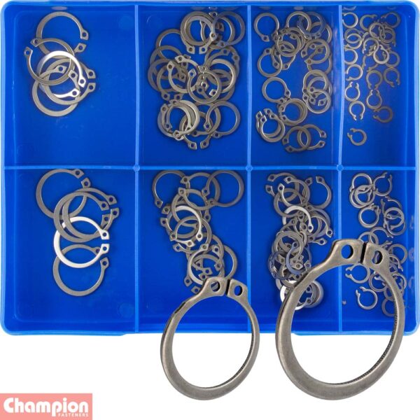 S/Steel Metric External Circlips Assortment