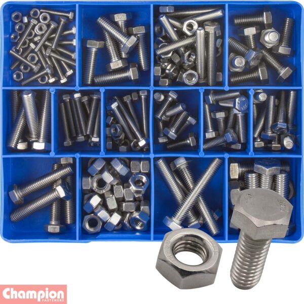 S/Steel Metric Set Screws & Nuts Assortment