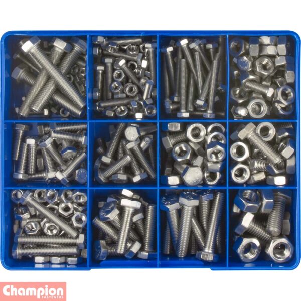 S/Steel Metric Hex Head Set Screws & Nuts Assortment - Image 2