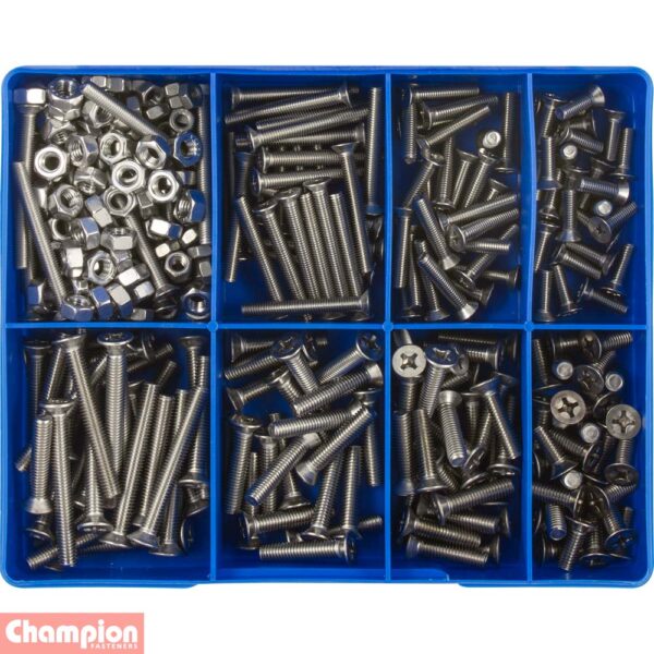 S/Steel Metric Phillips Countersunk Machine Screws Assortment - Image 2