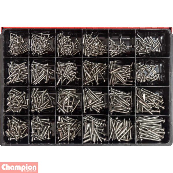 Metric Self Tapping Screw Pan Head Phillips S/Steel Master Kit - Image 2