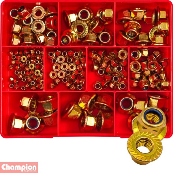 Metric Self-Locking Flange Nuts Assortment