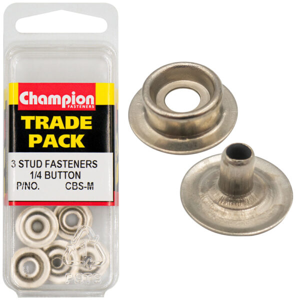 PRESS STUD BUTTONS - 1/4″ - SPIKE & MALE