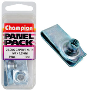 LONG CAPTIVE NUTS - 8 x 1.25mm